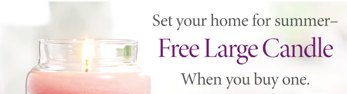 Free Large Candle When You Buy One