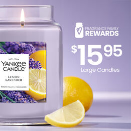 $15.95 Large Candles for Rewards Members