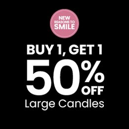 Buy One, Get One 50% OFF - Large Candles