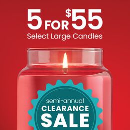 5 for $55 Select Large Candles