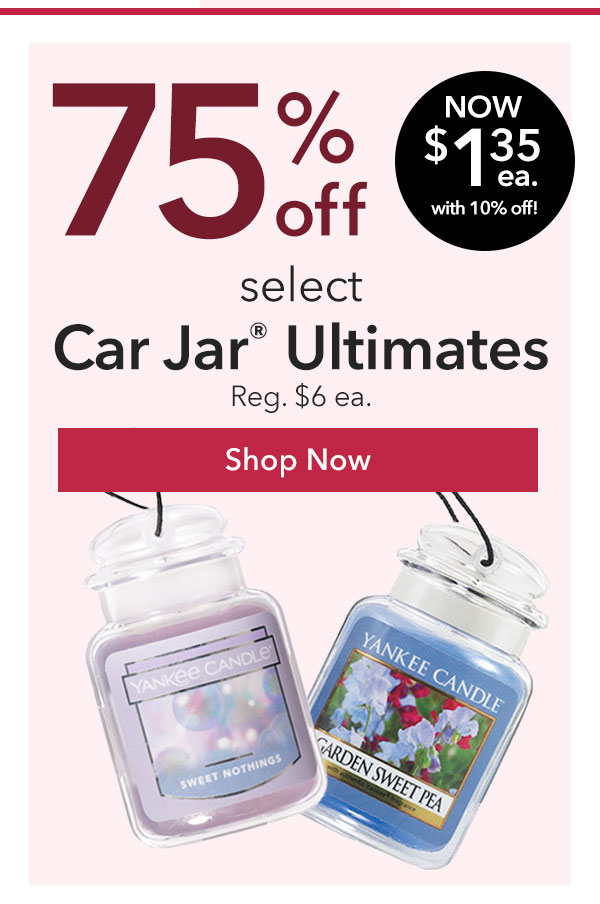 75% Off Select Car Jar® Ultimates