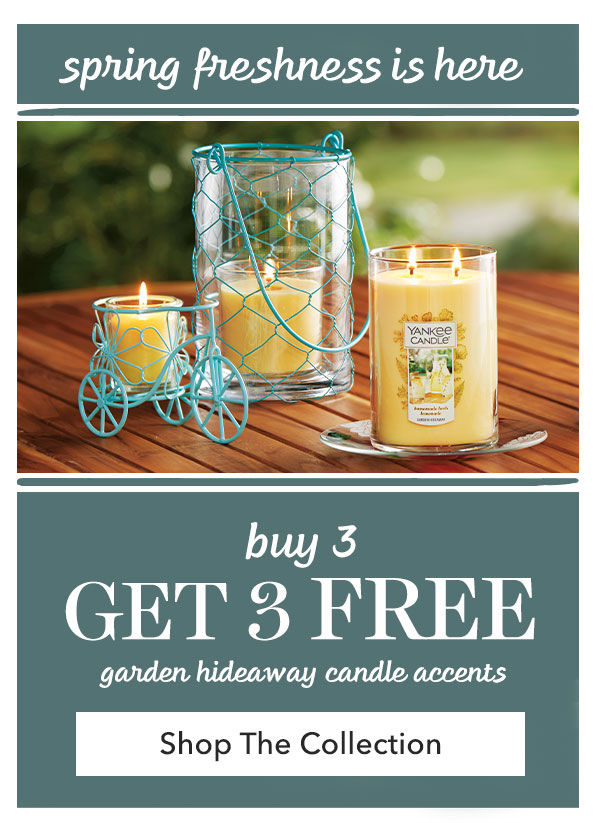 NEW Garden Hideaway Candle Accents
