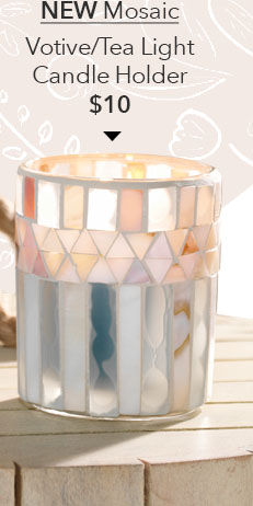 New Savoy Collection Mosaic Votive/Tea Light Candle Holder