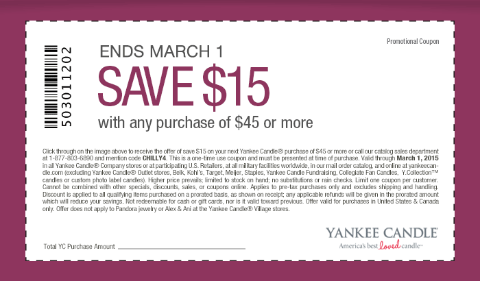Coupon: Save $15 with any purchase of $45 or more