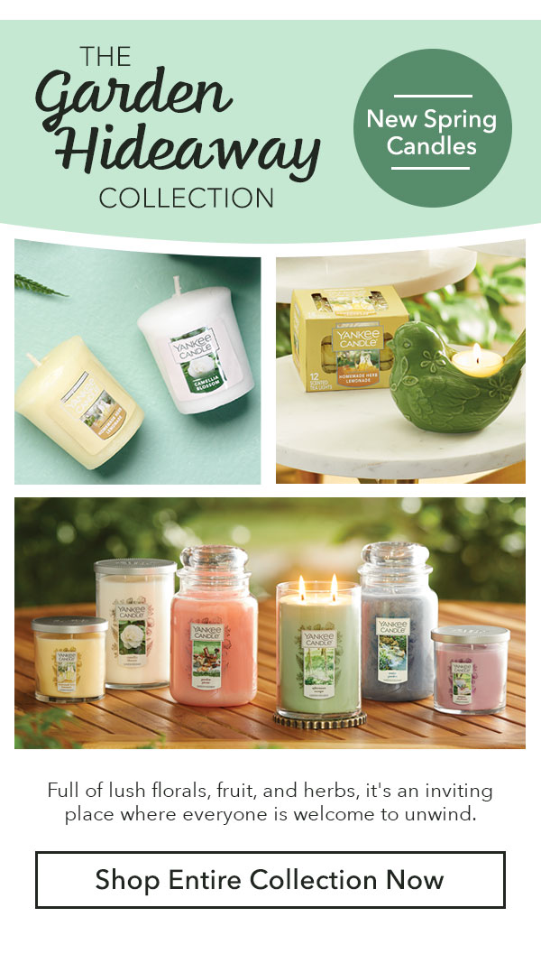 New Spring Candles - The Garden Hideaway Collection