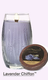 Lavender Chiffon Large Vase Candle