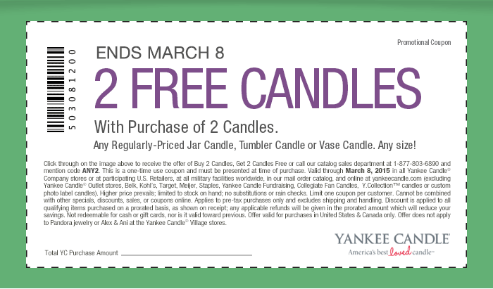 Coupon: Buy 2, Get 2 Free - All Candles