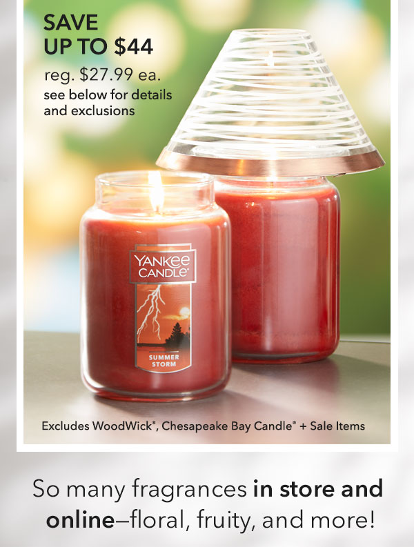 3 for $39 OR 2 for $36ALL Large Classic Jar & Tumbler Candles