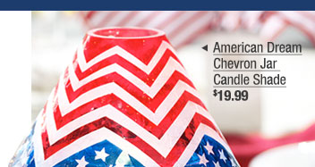 American Dream Chevron Jar Candle Shade