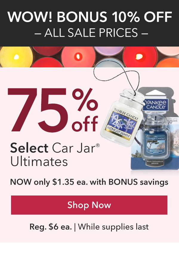 75% off Select Car Jar® Ultimates