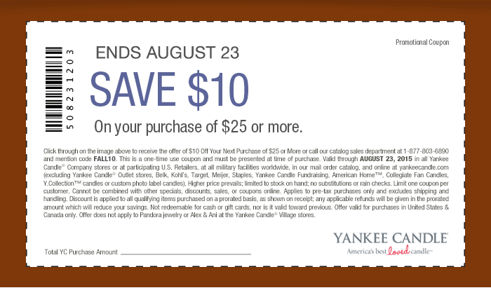 Coupon: Save $10 on your purchase of $25 or more.
