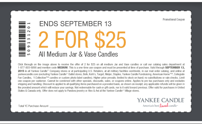 Coupon: 2 for $25 Medium Jar and Vase Candles