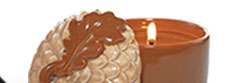 Ceramic Acorn Fillable Candle (Apple Pumpkin) $16.99