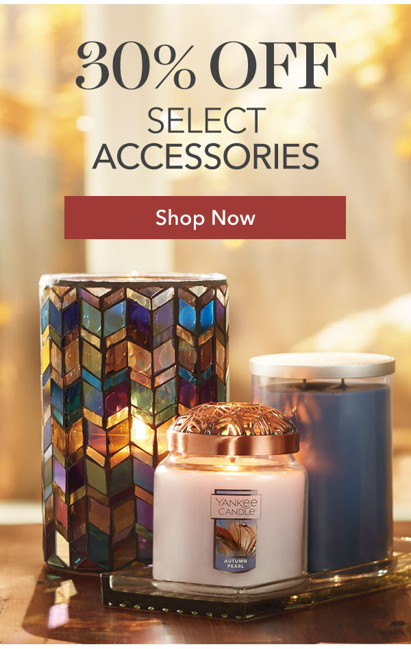 30% Off Select Jar & Tumbler Candle Accessories
