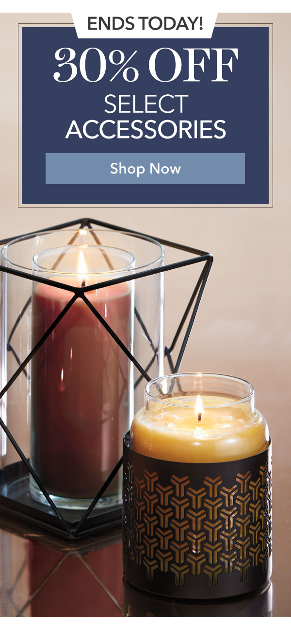 30% Off Select Jar & Tumbler Candle Accessories