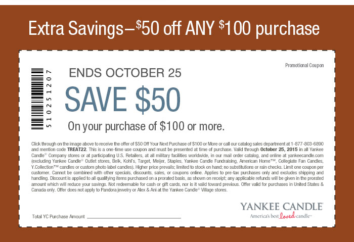 Save $50 on your purchase of $100 or more