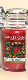 Red Apple Wreath Large Jar Candle