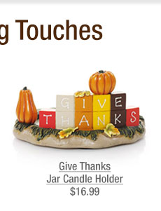 Give Thanks Jar Candle Holder