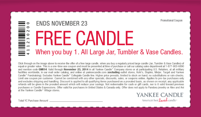 Coupon: Buy 1, Get 1 Free - All Candles