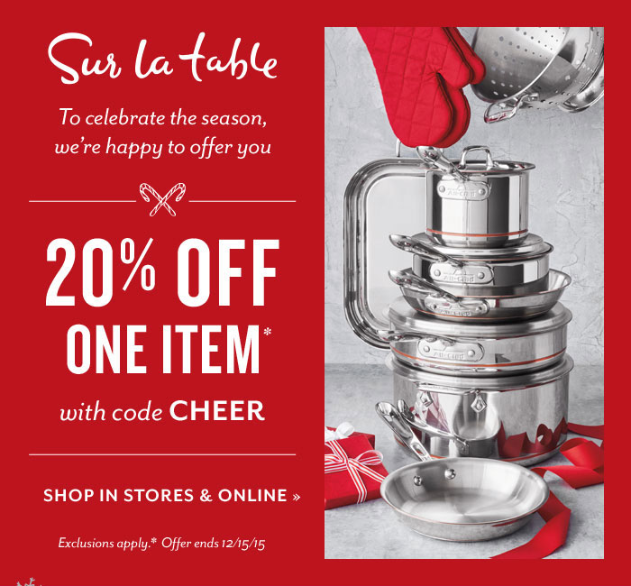 20% Off One Item