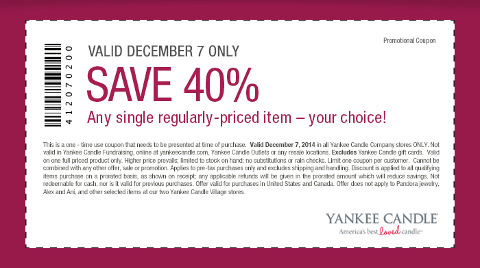 40% Off Single Regularly-Priced Item