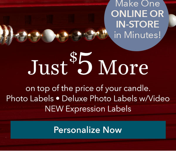 Personalized Candles - Just $5 More
