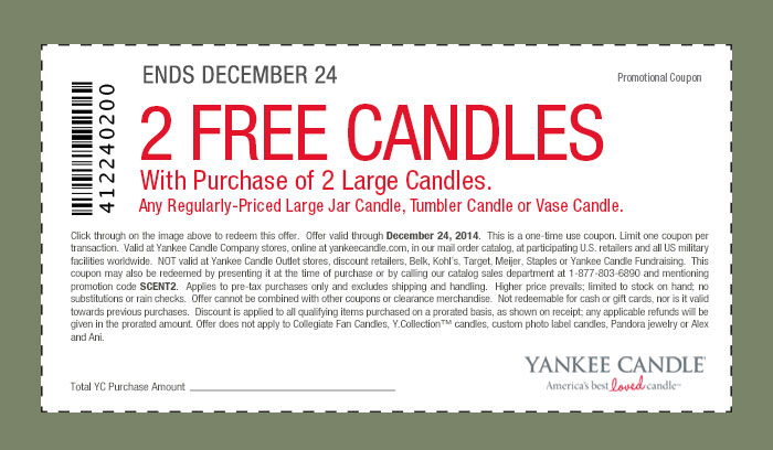 Coupon: Buy 2 Large Candles, Get 2 Free