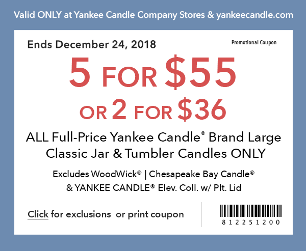 Past Yankee Candle Coupon Codes